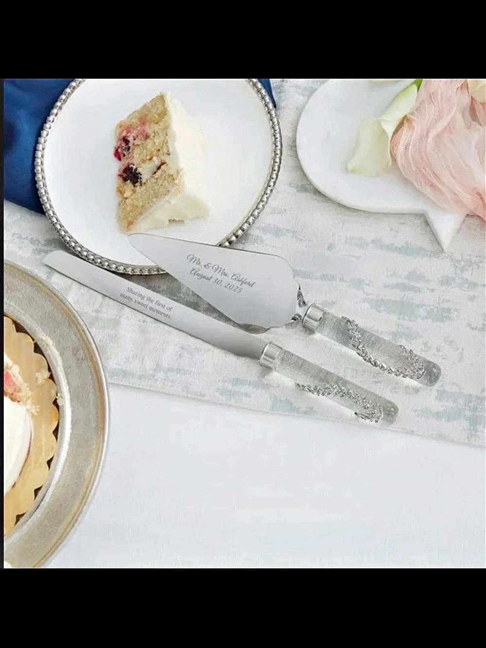 Things Remembered Serving Utensil Set in Silver Like New